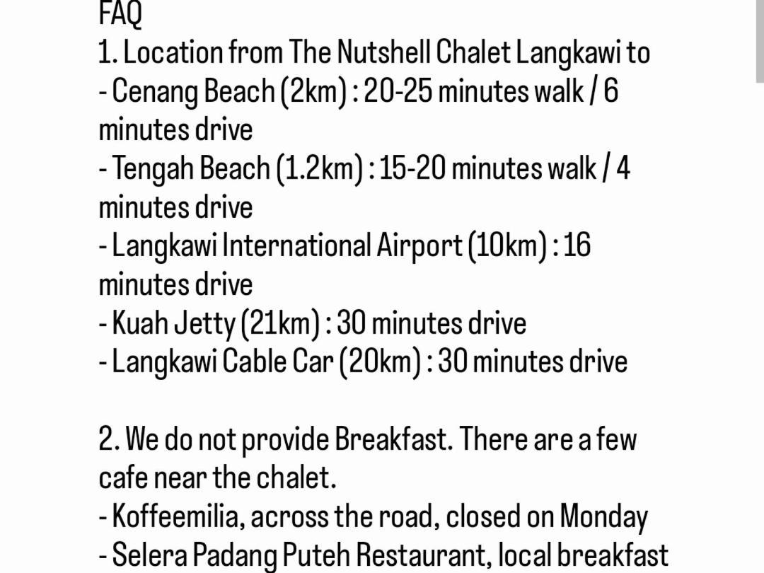 The Nutshell Chalet Langkawi Пантай-Ченанг Екстер'єр фото